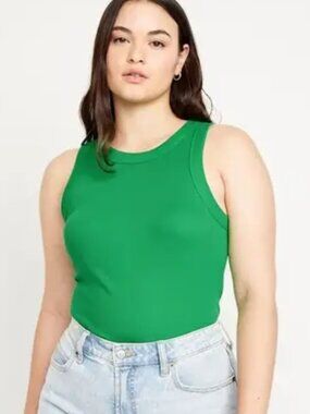 Old Navy Ribbed Tank Top – Green | Size Small